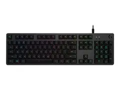 Logitech Gaming G512 - Tastatur - bakgrunnsbelyst USB - Nordisk - tastsvitsj: GX Brown Tactile - karbon