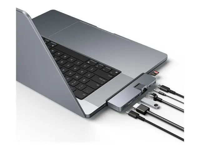 HyperDrive DUO Pro - dokkingstasjon USB-C x 2 HDMI, USB4 1GbE