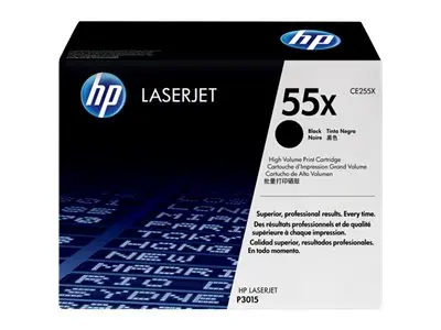 HP 55X - Høy ytelse svart original LaserJet tonerpatron (CE255X) f...