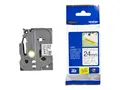 Brother TZe-S151 - Ekstra sterk adhesiv - svart p&#229; blank Rull (2,4 cm x 8 m) 1 kassett(er) laminert teip - for Brother PT-D600, P750, P950; P-Touch PT-D610, D800, E550, P900, P950; P-Touch EDGE PT-P750