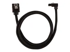 CORSAIR - SATA-kabel - Serial ATA 150/300/600 SATA (hann) rett, låst til SATA (hann) høyrevinklet - 60 cm - svart (en pakke 2)