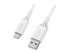 OtterBox Standard - USB-kabel - USB-C (hann) til USB (hann) USB 2.0 - 3 A - 1 m - skydrømhvitt
