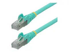 StarTech.com 5m CAT6a Ethernet Cable Aqua - Low Smoke Zero Halogen (LSZH) - 10GbE 500MHz 100W PoE++ Snagless RJ-45 w/Strain Reliefs S/FTP Network Patch Cord - koblingskabel - 5 m - akvamarin