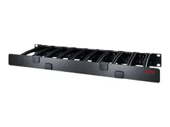 APC Horizontal Cable Manager Single-Sided with Cover Rackkabelstyringspanel med deksel - svart - 1U - TAA-samsvar - for P/N: SMTL1000RMI2UC, SMX1000C, SMX1500RM2UC, SMX1500RM2UCNC, SMX750C, SMX750CNC