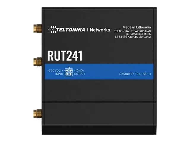 Teltonika RUT241 - Trådløs ruter - WWAN 2,4 GHz - 2G, 3G, 4G - DIN...