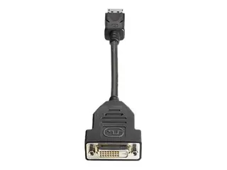 HP DisplayPort to DVI-D Adapter DisplayPort-adapter - enkeltlenke - DisplayPort (hann) til DVI-D (hunn) - 19 cm - l&#229;st