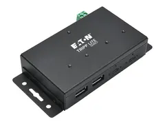 Eaton Tripp Lite series 4-Port Industrial-Grade USB 3.1 Gen 2 Hub 10 Gbps, 2 USB-C &amp; 2 USB-A, 15 kV ESD Immunity, Iron Housing - Hub - 4 x USB 3.1 Gen 2 - stasjon&#230;r - TAA-samsvar