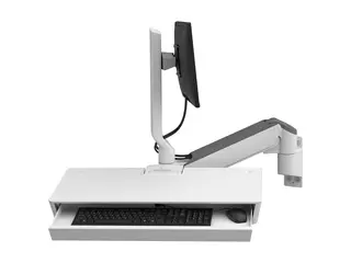 Ergotron CareFit Combo Arm with Worksurface monteringssett modulær - for LCD-skjerm / tastatur - hvit