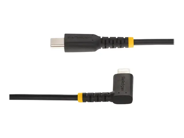 StarTech.com 6ft (2m) Durable USB-C to Lightning Cable - Right-Ang...
