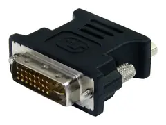 StarTech.com DVI to VGA Cable Adapter Black - M/F - DVI-I to VGA Converter Adapter (DVIVGAMFBK) - VGA-adapter - DVI-I (hann) til HD-15 (VGA) (hunn) - formst&#248;pt, tommelskruer - svart