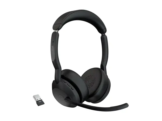 Jabra Evolve2 55 UC Stereo - Hodesett on-ear Bluetooth trådløs akt...