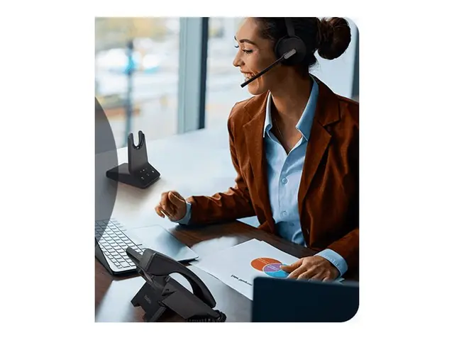 Yealink WH64 Dual - Hodesett on-ear DECT / Bluetooth trådløs med B...
