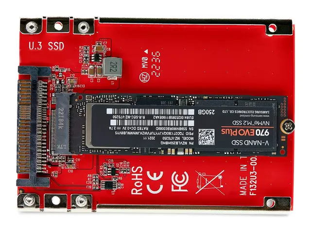 StarTech.com M.2 to U.3 Adapter, For NVMe SSDs, PCIe Drive 2.5inch...