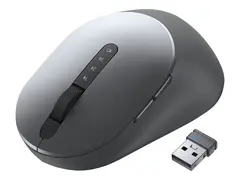 Dell MS5320W - Mus - optisk - 7 knapper - tr&#229;dl&#248;s 2.4 GHz, Bluetooth 5.0 - titangr&#229; - med 3 years NBD Advance Exchange