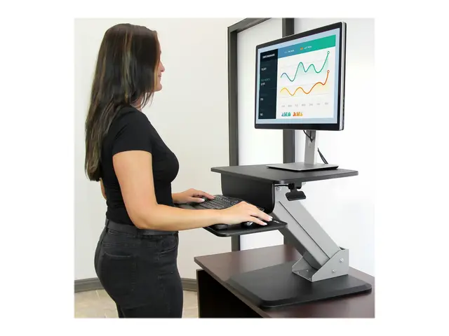 Startech Height Adjustable Standing Desk Converter - Sit Stand wit...