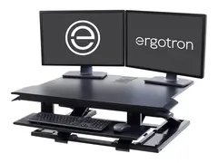 Ergotron WorkFit-TX - Stående skrivebordomformer rektangulær - svart