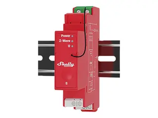 Shelly Wave Pro - Smartsvitsj - 1 kanal - trådløs Z-Wave - 868.4 MHz - rød