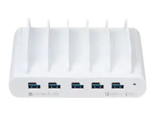 Compulocks 5 Port USB-C and USB-A Charging Dock with EU Ladestasjon - 150 watt - 10 utgangskontakter (5 x USB-C, 5 x 4-pins USB-type A) - Den europeiske union