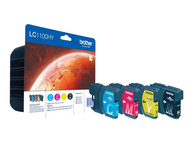 Brother LC1100HY - 4-pack - Høy ytelse - svart, gul, cyan, magenta...