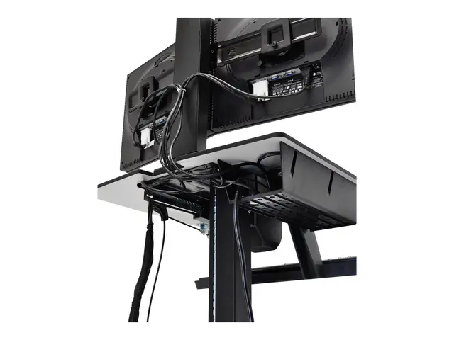 Ergotron WorkFit-C Dual - Sitte/stående arbeidsstasjon mobil rekta...