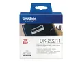 Brother DK-22211 - Hvit - Rull (2,9 cm x 15,2 m) merkelapper for Brother QL-1050, QL-500, QL-550, QL-560, QL-570, QL-600, QL-650, QL-710, QL-720, QL-820