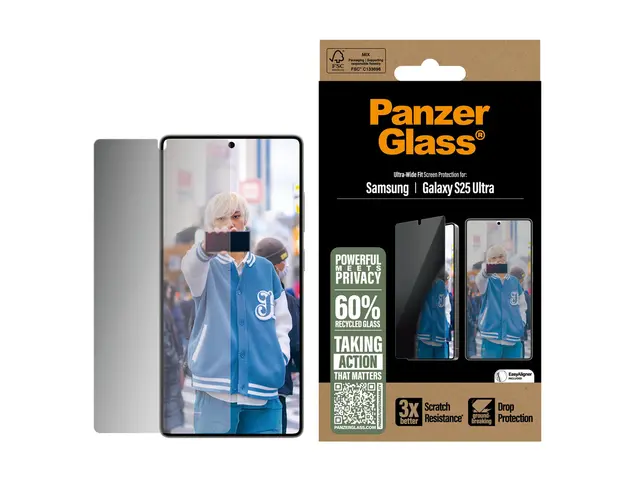 PanzerGlass Privacy - Skjermbeskyttelse for mobiltelefon ultrabred...