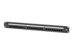 Eaton Tripp Lite Series Cat6 24-Port Patch Panel PoE+ Compliant, 110/Krone, 568A/B, RJ45 Ethernet, 1U Rack-Mount, TAA - Koblingspanel - rackmonterbar - CAT 6 - RJ-45 X 24 - svart - 1U - 19&quot; - TAA-samsvar