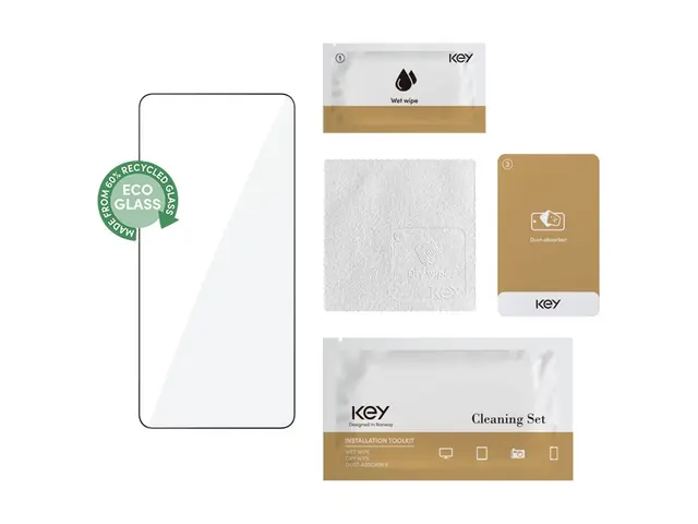 Key Eco - Skjermbeskyttelse for mobiltelefon kant-til-kant glass r...