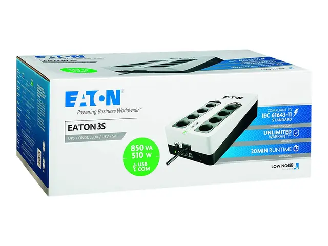 Eaton 3S 850 - UPS - AC 220-240 V - 510 watt - 850 VA - enkeltfase...