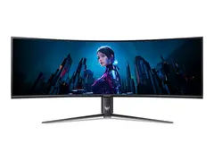 Acer Predator Z57 bmiiphuzx - Z Series - LED-skjerm gaming - kurvet - 57" (57.1" synlig) - 7680 x 2160 Dual UHD @ 120 Hz - VA - 1000 cd/m² - 3000:1 - DisplayHDR 1000 - 1 ms - 2xHDMI, DisplayPort, USB-C - høyttalere - svart