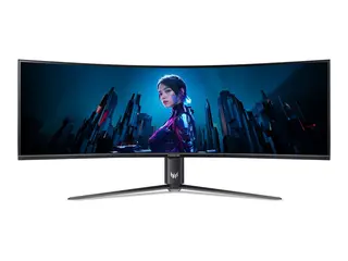 Acer Predator Z57 bmiiphuzx - Z Series LED-skjerm - gaming - kurvet - 57" (57.1" synlig) - 7680 x 2160 Dual UHD @ 120 Hz - VA - 1000 cd/m² - 3000:1 - DisplayHDR 1000 - 1 ms - 2xHDMI, DisplayPort, USB-C - høyttalere - svart