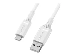 OtterBox Standard - USB-kabel - 24 pin USB-C (hann) til USB (hann) USB 2.0 - 3 A - 1 m - skydr&#248;mhvitt