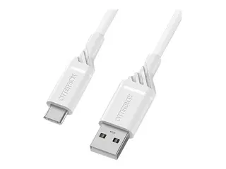OtterBox Standard - USB-kabel - 24 pin USB-C (hann) til USB (hann) USB 2.0 - 3 A - 1 m - skydr&#248;mhvitt