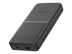 OtterBox - Str&#248;mbank - 20000 mAh - 18 watt 3 A - PD 3.0, QC 3.0, Fast Charge, Apple Fast Charge, AFC, Huawei Fast Charge, PE 2.0+, SFCP, USB BC 1.2 - 2 utgangskontakter (USB, 24 pin USB-C) - p&#229; kabel: USB-C - skumringssvart