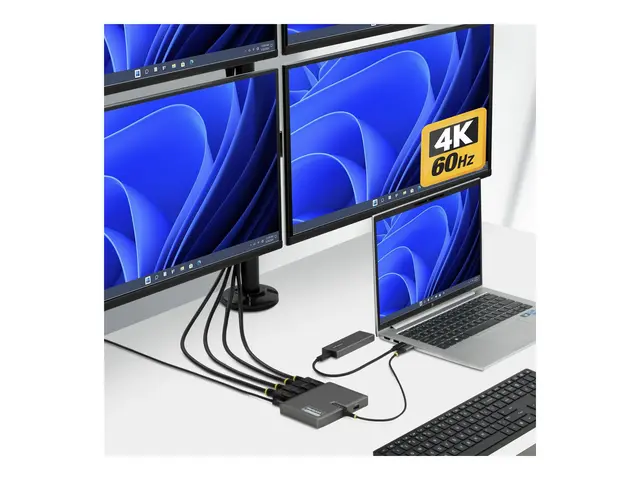 StarTech.com - dokkingstasjon USB-C / Displayport 4 x DP TAA-samsvar