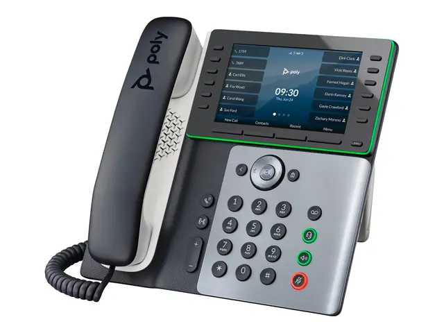 Poly Edge E550 - VoIP-telefon med anrops-ID/samtale venter treveis...