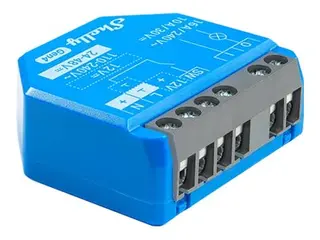Shelly 1 Gen4 - Smartsvitsj - trådløs - 802.11b/g/n/ax, Bluetooth 5.0 LE, ZigBee 2401 - 2483 Mhz, 2402 - 2480 Mhz, 2405 - 2480 Mhz - blå, grå