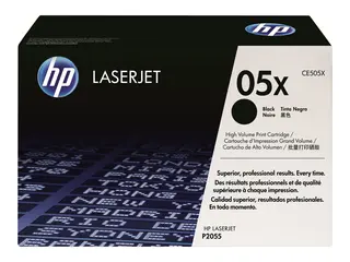 HP 05X - Høy ytelse - svart - original - LaserJet tonerpatron (CE505X) - for LaserJet P2055, P2055d, P2055dn, P2055x
