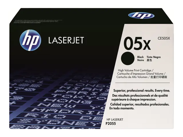 HP 05X - Høy ytelse svart original LaserJet tonerpatron (CE505X) f...