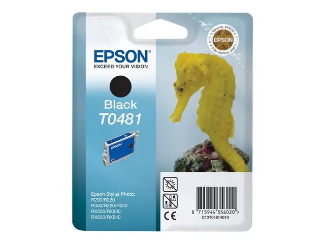 Epson T0481 - 13 ml - svart - original - blister - blekkpatron - f...