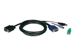 Eaton Tripp Lite Series 6ft USB / PS2 Cable Kit for KVM Switches B040 / B042 Series KVMs 6' Tastatur / video / musekabelsett (KVM) - 1.8 m - formstøpt