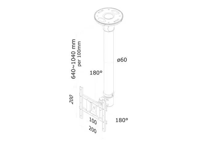 Neomounts FPMA-C200 - Brakett full bevegelse for LCD-skjerm sølv s...