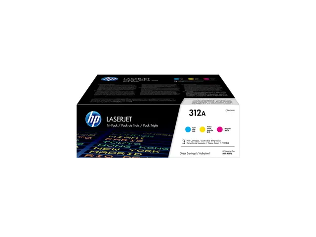 HP 312A - 3-pack - gul, cyan, magenta - original - LaserJet - tone...