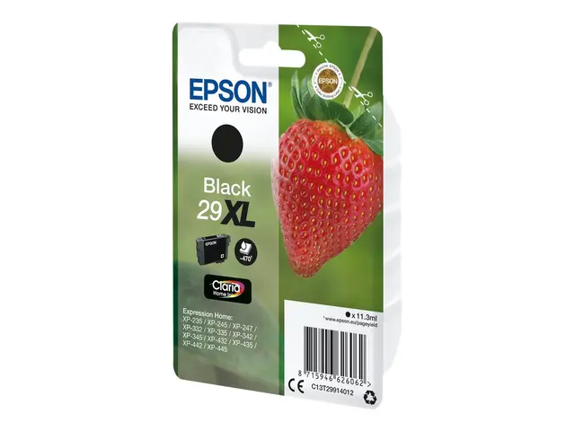 Epson 29XL - 11.3 ml - XL - svart - original - blære med RF/lyd-al...