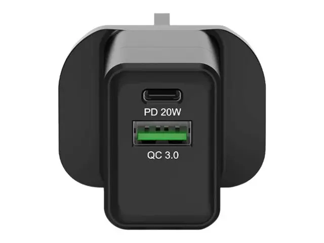 PORT Connect - Strømadapter 20 watt 3 A QC 3.0 2 utgangskontakter ...