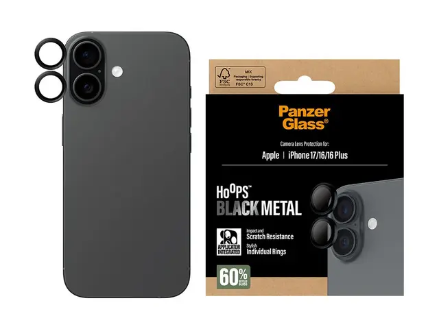 PanzerGlass Hoops - Linsebeskytter for mobiltelefon svart Apple iP...