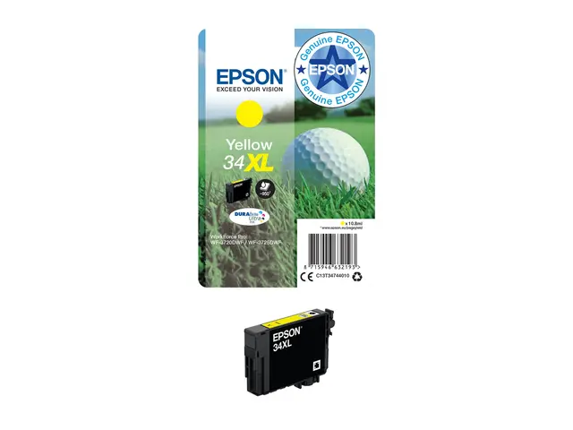 Epson 34XL - 10.8 ml - XL - gul - original - blære med RF/lyd-alar...