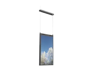 HI-ND Ceiling Solution - Monteringskomponent (hus) for dobbeltsidet LCD-display - metall - hvit, RAL 9003 - skjermst&#248;rrelse: 55&quot; - takoppheng, r&#248;rmonterbar - for Samsung OM55N-D