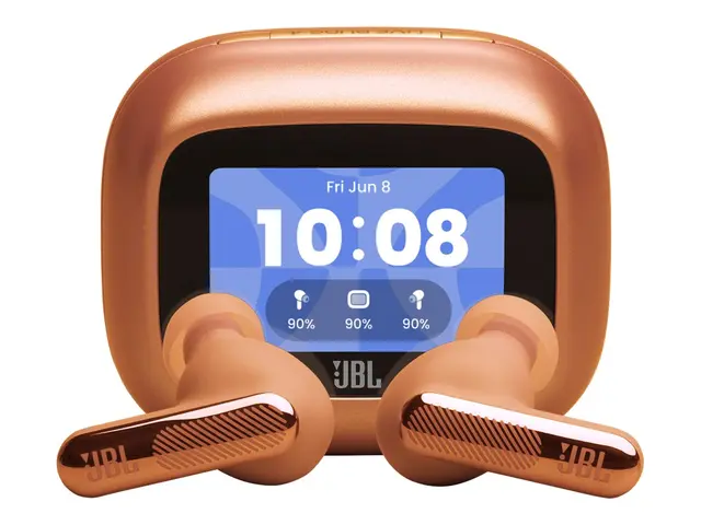 JBL LIVE Beam 4 - True wireless-hodetelefoner med mikrofon i øret - Bluetooth - aktiv støydemping - oransje 