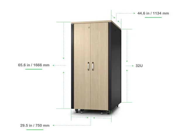 APC NetShelter - Rack lydisolert AC 230 V lønn 32U 19"